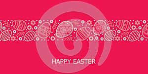 Easter decorative card horizontal design