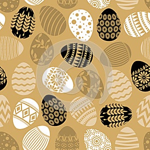 Easter decorative eggs pattern seamless