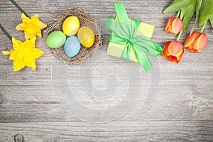 Easter dekoration and present photo