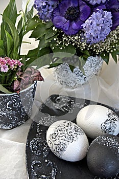 Easter detail, black and white