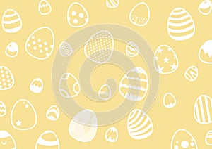 Easter digital papers, commercial use easter eggs in yellow with high definition A2 size