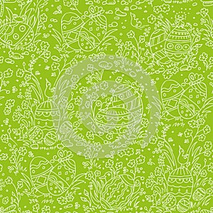 Easter doodle background