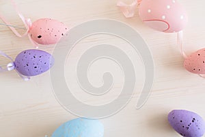 Easter. Easter background with eggs. Gentle colors