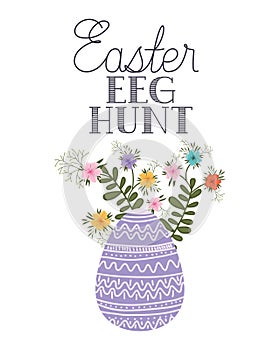 Easter eeg hunt label isolated icon