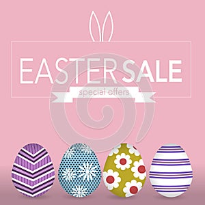 The easter eegs banner for easter sales with special offers
