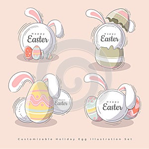 Easter Egg decorative illustration set