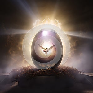 Easter Egg Ascension: Genesis of the Easter Soul - A Visual Depiction of Spiritual Awakening and the Miracle of Renewed Life