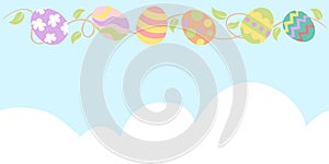 Easter egg banner - pastel color