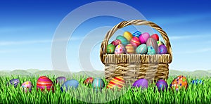 Easter Egg Basket Background