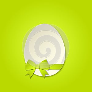 Easter egg with a bow, template vector