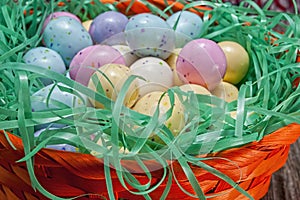Easter egg candy, basket