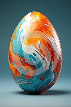 Easter egg in colorful creative coloring