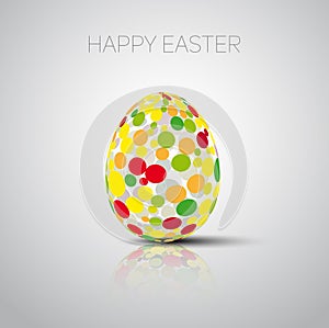 Easter egg, colorful dot pattern