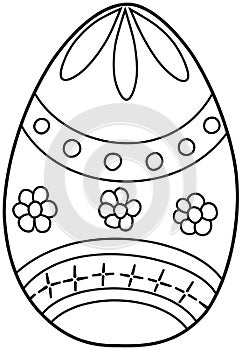 Easter egg. Coloring book for kids. Hand drawn