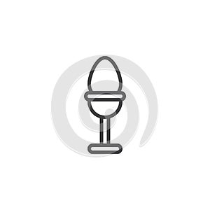 Easter egg cup line icon