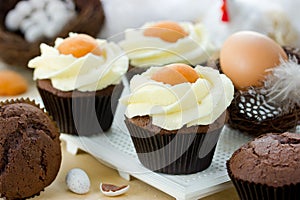 Pascua de resurrección huevos pasteles pequenos para una persona 