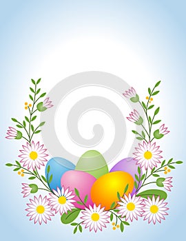 Easter egg with daisy