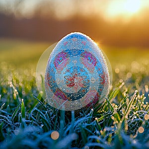 easter egg decorated with gold