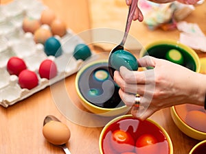 Easter Egg dying process