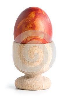 Easter egg in eggcup photo