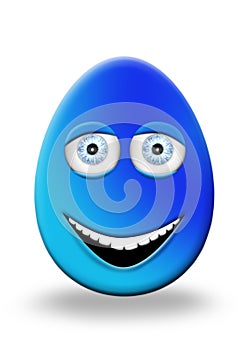 Easter Egg With Eyes and Mouth Feeling Happy and Cheerfull 3D Il photo