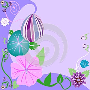 Easter Egg Floral Background