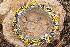 Easter egg flower wreath