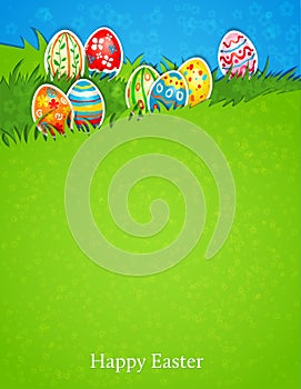 Easter egg in grass