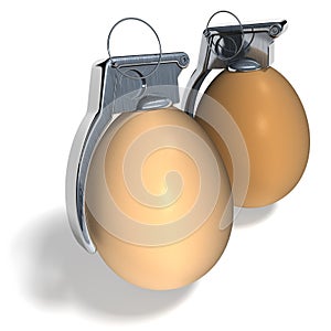 Easter egg hand grenades