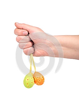 Easter egg in the hand