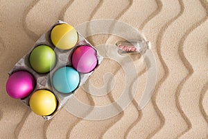 Easter egg hunt at the beach