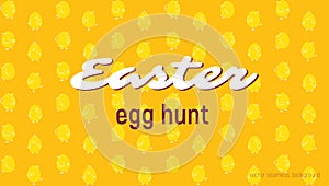 Easter egg hunt card, seamless vector pattern