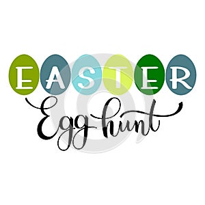Easter Egg Hunt colorful lettering photo