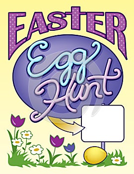 Easter Egg Hunt Sign Page Layout