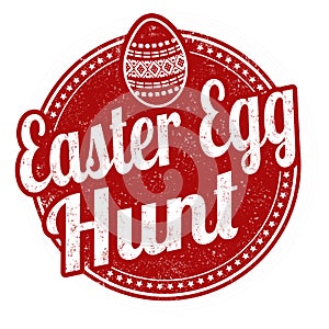 Easter egg hunt sign or stamp