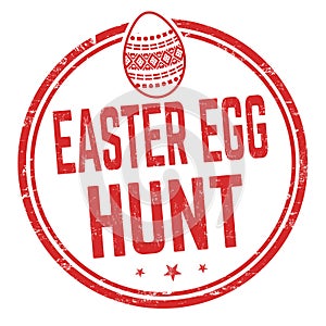 Easter egg hunt sign or stamp