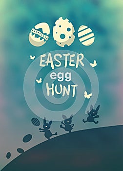 Easter egg hunt vector