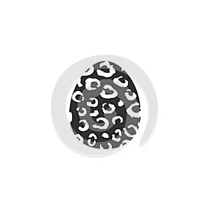Easter egg icon black isolated
