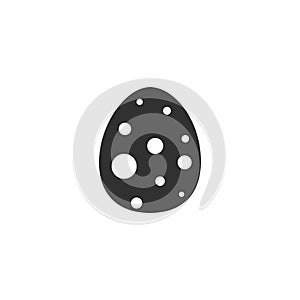 Easter egg icon black isolated