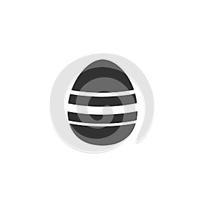 Easter egg icon black isolated