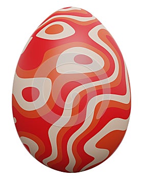 Easter egg icon. 3d rendering.