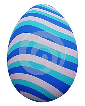 Easter egg icon. 3d rendering.