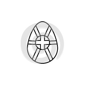 Easter egg icon. Element of Easter holiday for mobile concept and web apps. Thin line icon for website design and development, app