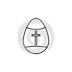Easter egg icon. Element of Easter holiday for mobile concept and web apps. Thin line icon for website design and development, app
