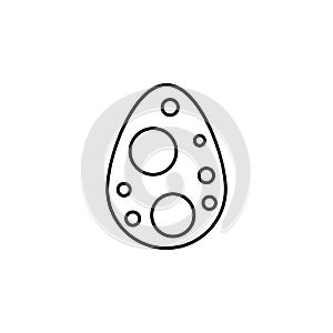 Easter egg icon. Element of Easter holiday for mobile concept and web apps. Thin line icon for website design and development, app