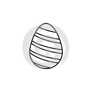 Easter egg icon. Element of Easter holiday for mobile concept and web apps. Thin line icon for website design and development, app