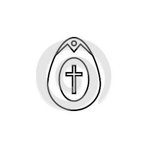 Easter egg icon. Element of Easter holiday for mobile concept and web apps. Thin line icon for website design and development, app
