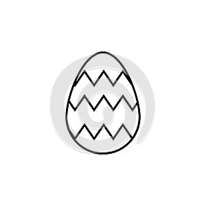 Easter egg icon. Element of Easter holiday for mobile concept and web apps. Thin line icon for website design and development, app