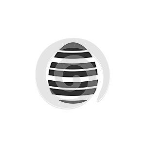 Easter egg icon black isolated