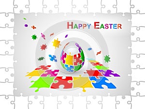 Easter Egg Jigsaw Puzzle Background photo